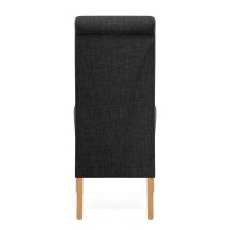 Chaise Chêne Tissu - Carlo Gris Foncé