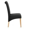 Chaise Chêne Tissu - Carlo Gris Foncé