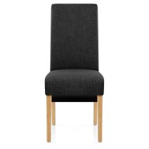 Chaise Chêne Tissu - Carlo Gris Foncé