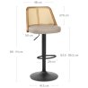 Tabouret de Bar Faux Cuir - Drew