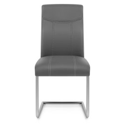 Chaise Métal Simili Cuir -...