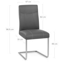 Chaise Métal Simili Cuir - Lancaster