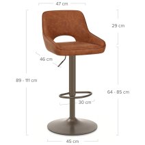 Tabouret de Bar Faux Cuir - Paris