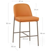 Tabouret Cuir Veritable - Cruz