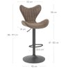 Tabouret Graphite Tissu – BB Swivel