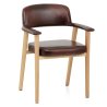 Chaise Cuir Véritable Chêne - Elba