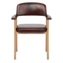 Chaise Cuir Véritable Chêne - Elba