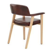 Chaise Cuir Véritable Chêne - Elba