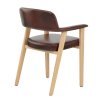 Chaise Cuir Véritable Chêne - Elba