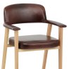 Chaise Cuir Véritable Chêne - Elba