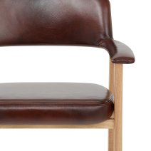Chaise Cuir Véritable Chêne - Elba