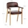 Chaise Cuir Véritable Chêne - Elba