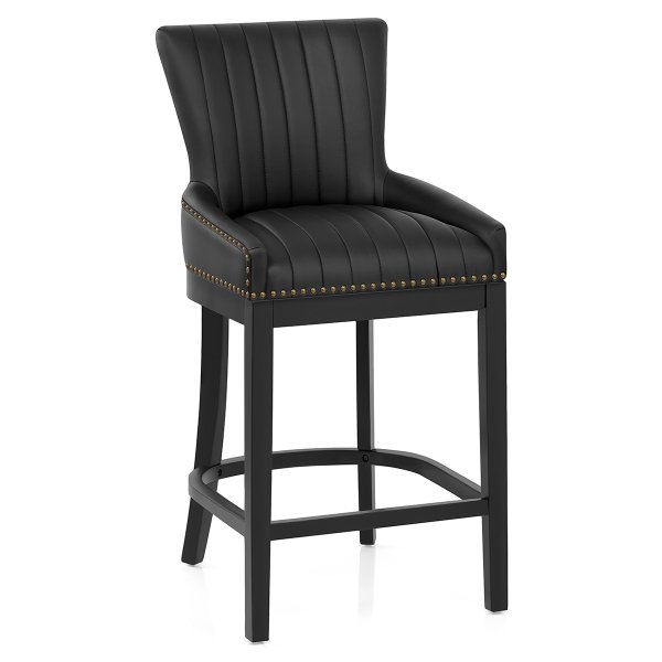 Chaise de Bar Bois Faux Cuir - Chiltern