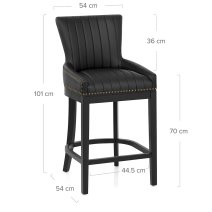 Chaise de Bar Bois Faux Cuir - Chiltern