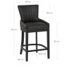 Chaise de Bar Bois Faux Cuir - Chiltern
