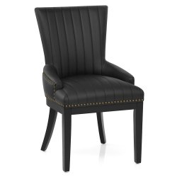 Chaise Bois Faux Cuir -...