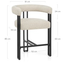 Tabouret De Bar Tissu - Gigi