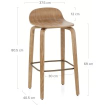 Tabouret de bar Bois Clair - Curve