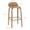 Tabouret de bar Bois Clair - Curve