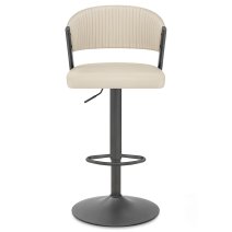 Tabouret Graphite faux cuir - Lusso