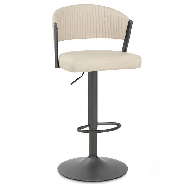 Tabouret Graphite faux cuir - Lusso